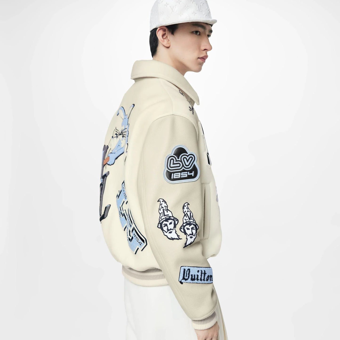 MULTI-PATCHES MIXED LEATHER VARSITY BLOUSON | LOUIS VUITTON