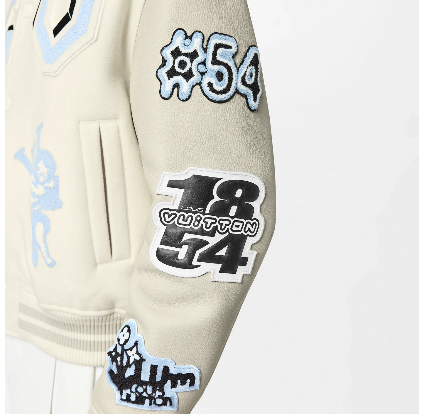 MULTI-PATCHES MIXED LEATHER VARSITY BLOUSON | LOUIS VUITTON