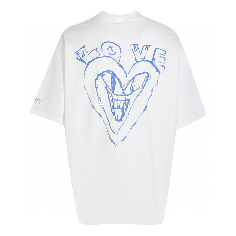 VETEMENTS Scribbled Car/Heart T-shirt | White