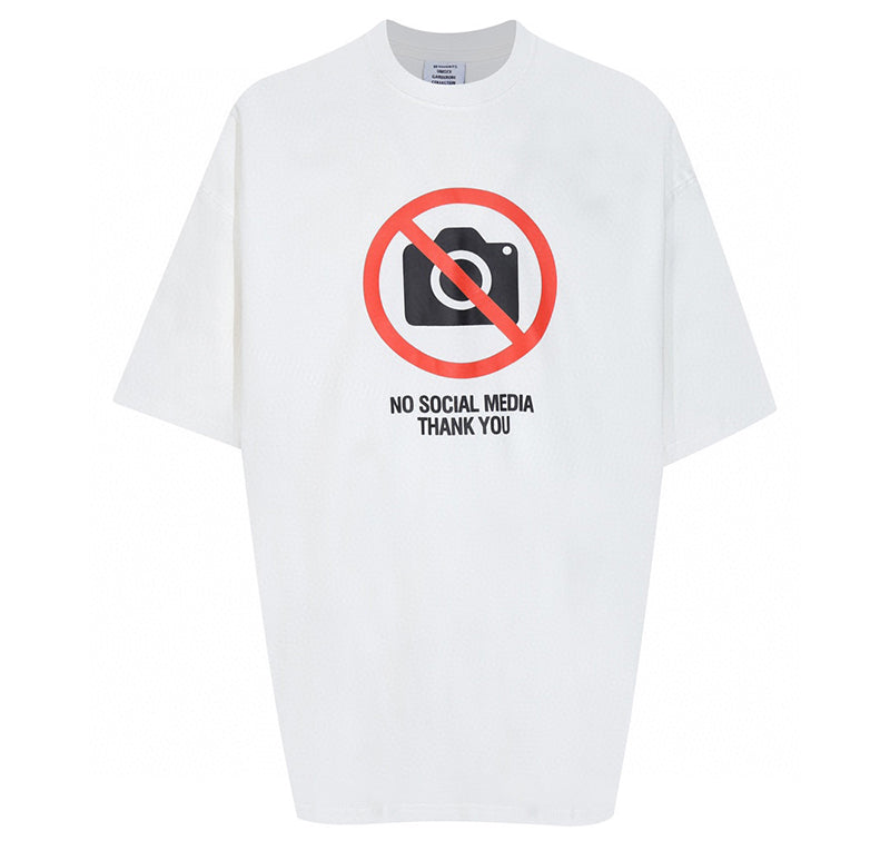 VETEMENTS No Social Media T-shirt | White