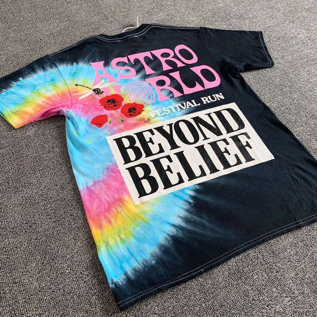 Travis Scott Astroworld Festival Run Tie Dye Tee Black