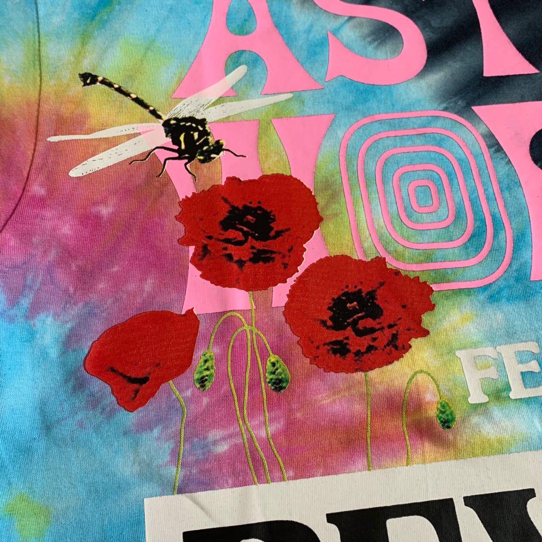 Travis Scott Astroworld Festival Run Tie Dye Tee Black