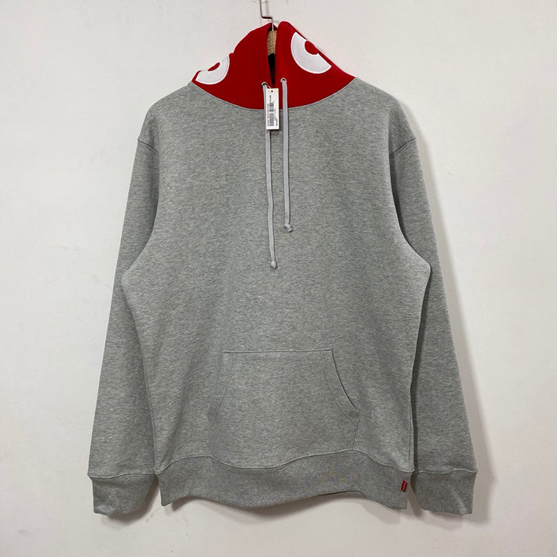 Supreme Contrast Hooded Sweatshirt Heather Grey