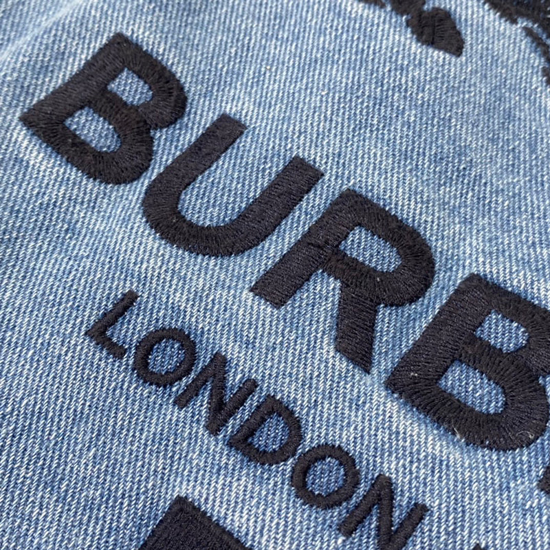 Supreme Burberry Denim Trucker Jacket Washed Blue