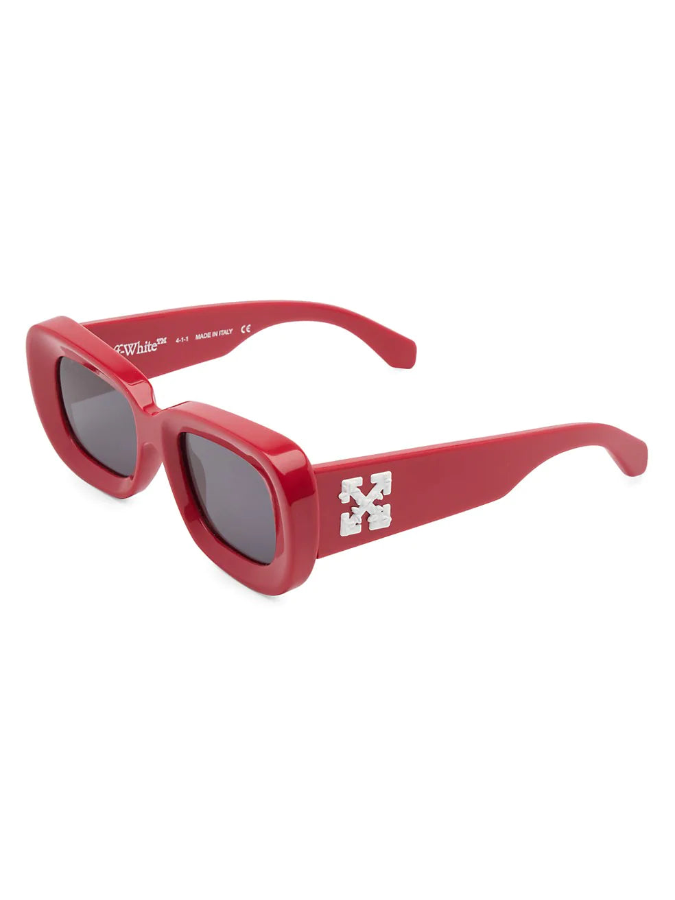 Off-White Carrara 50MM Oval Sunglasses Red