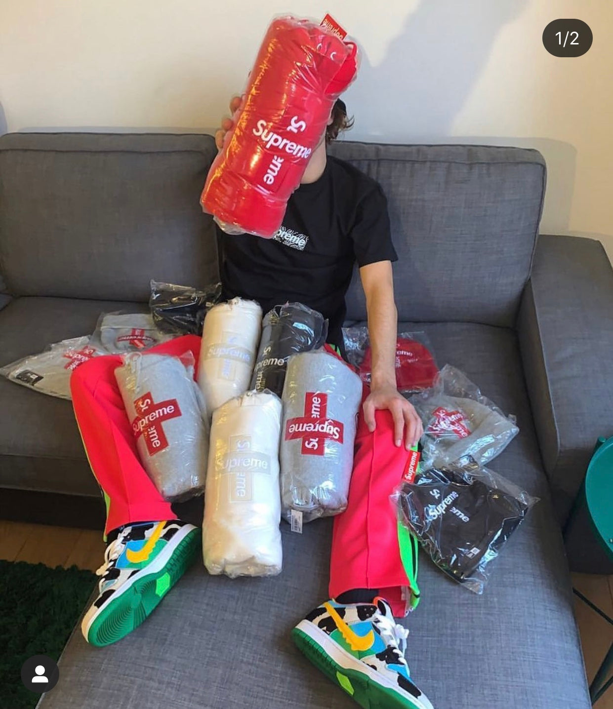 Supreme Cross Box Logo Hooded Sweatshirt