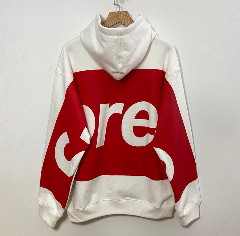 Supreme Big Logo Hooded Sweatshirt White