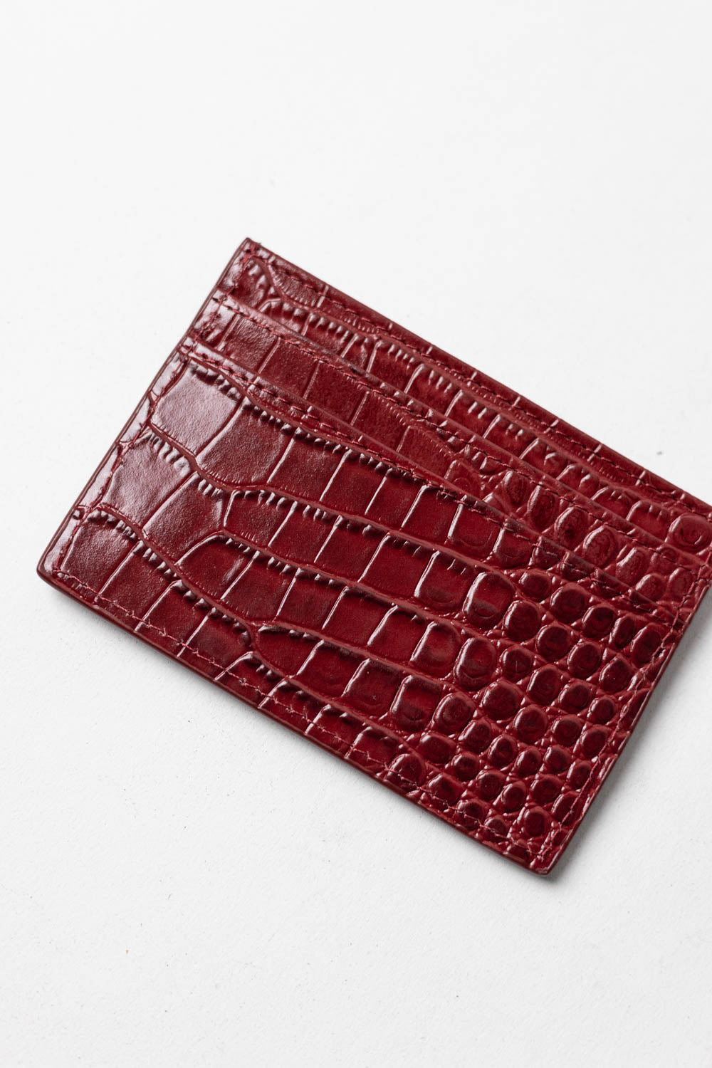 Saint Laurent - Cardholder Red Croco Nikki