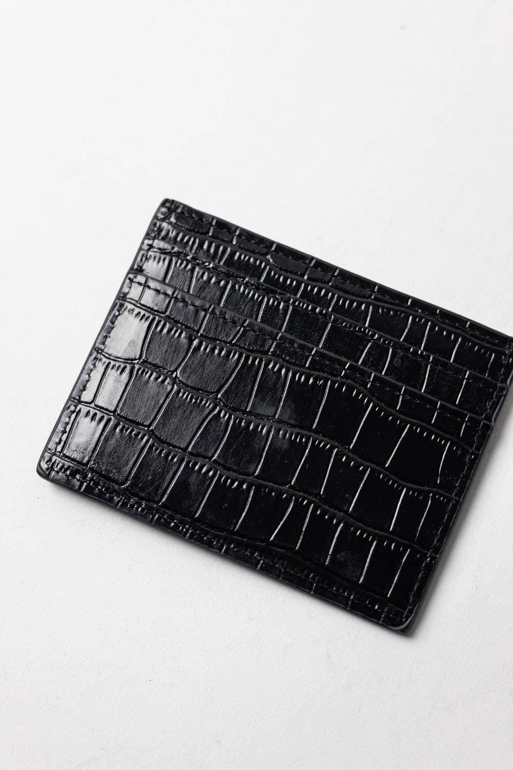 Saint Laurent - Cardholder Black/Silver Croco