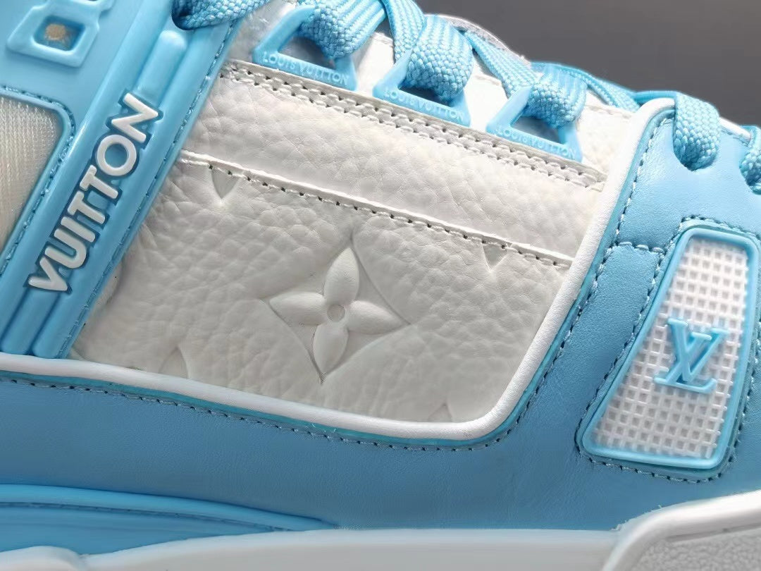 Louis Vuitton Trainer Low White Sky Blue