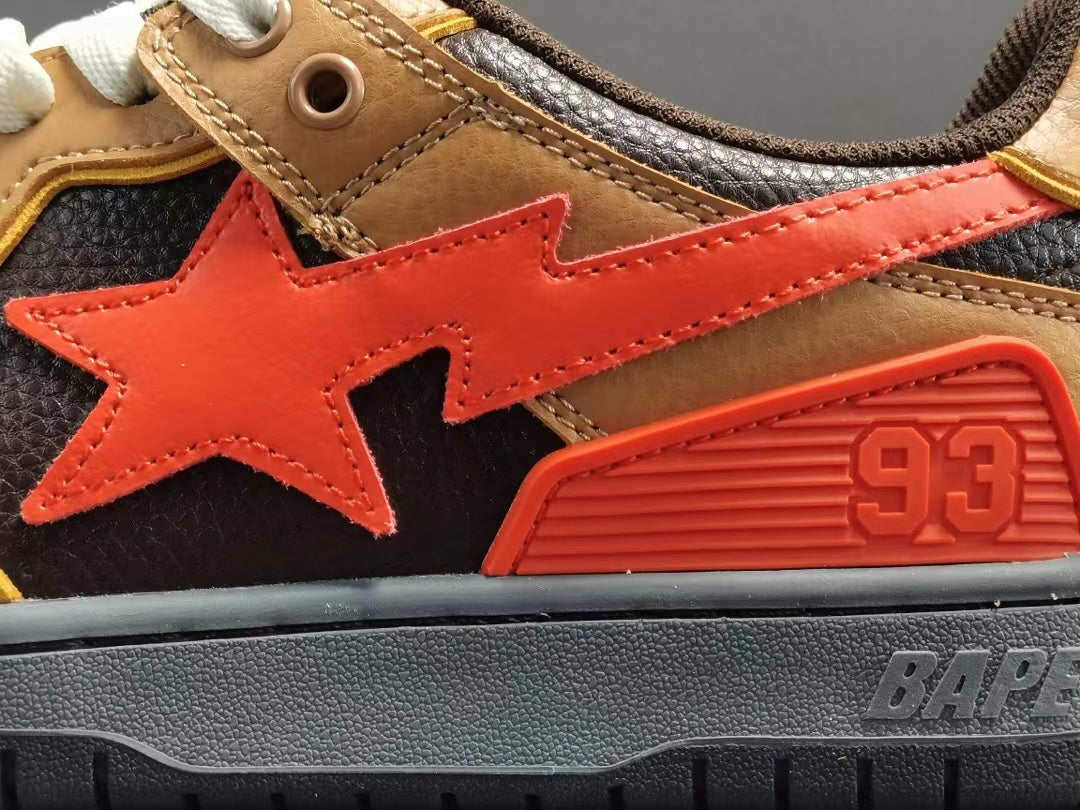 A Bathing Ape Bape SK8 Sta Brown Orange