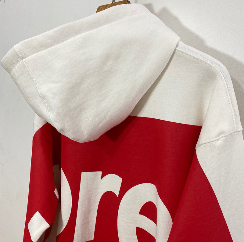 Supreme Big Logo Hooded Sweatshirt White