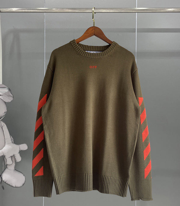 Off-White Diag Arrows Knit Sweater Black Red