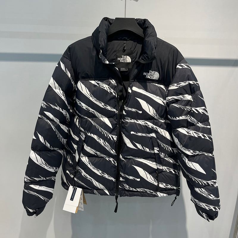 THE NORTH FACE 1996 NUPSET ZEBRA LOGO PATTERN JACKET BLACK