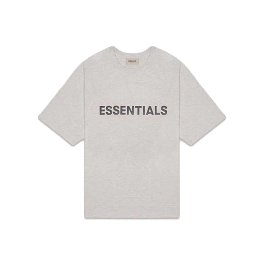 Fear of God Essentials Boxy T-Shirt Applique Logo 'Heather Oatmeal'