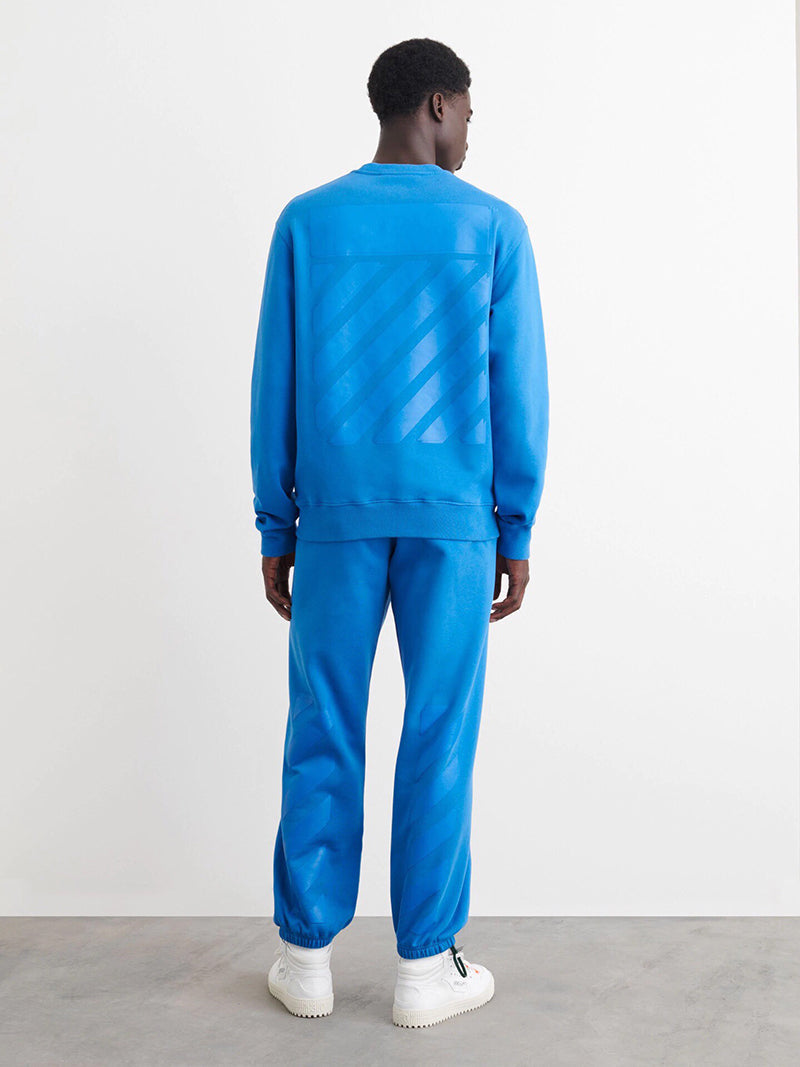 OFF-WHITE RUBBER STRIPES SKATE CREW SWEAT Black