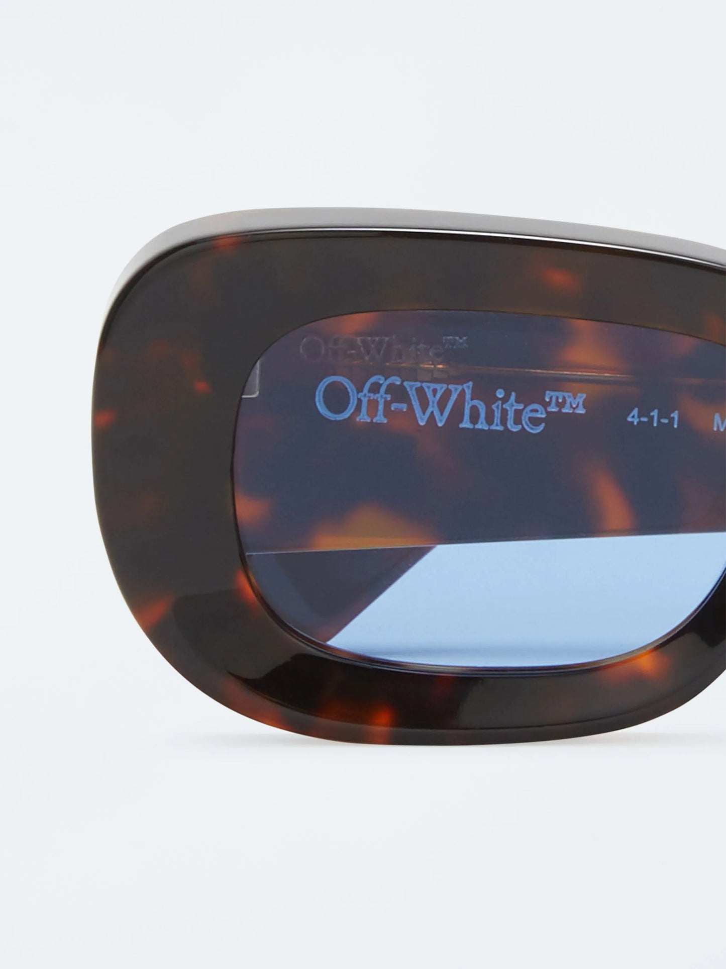 Off-White Carrara 50MM Oval Sunglasses Havana Blue