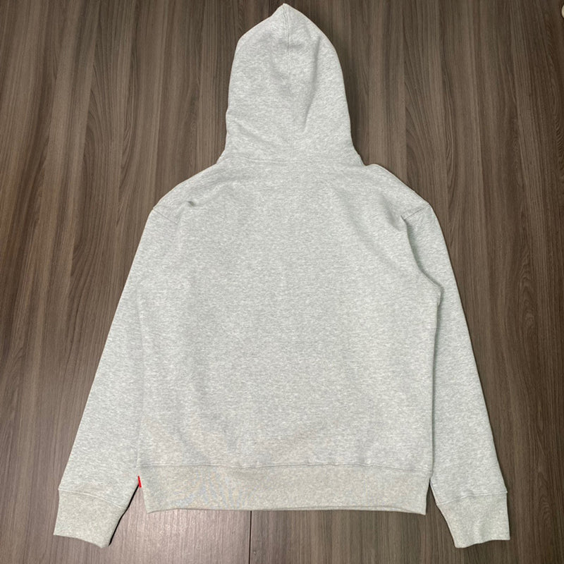 Supreme Burberry Box Logo Hooded Sweatshirt Heather Grey