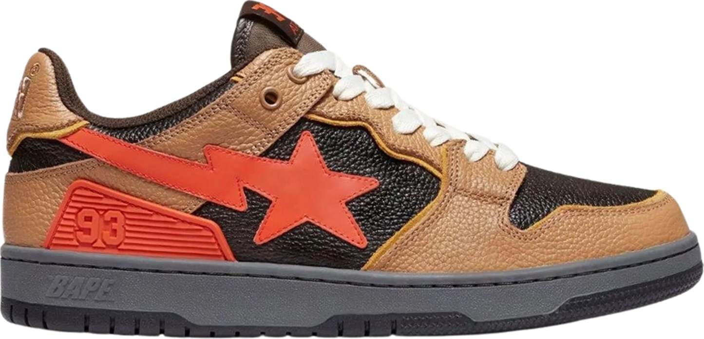 A Bathing Ape Bape SK8 Sta Brown Orange