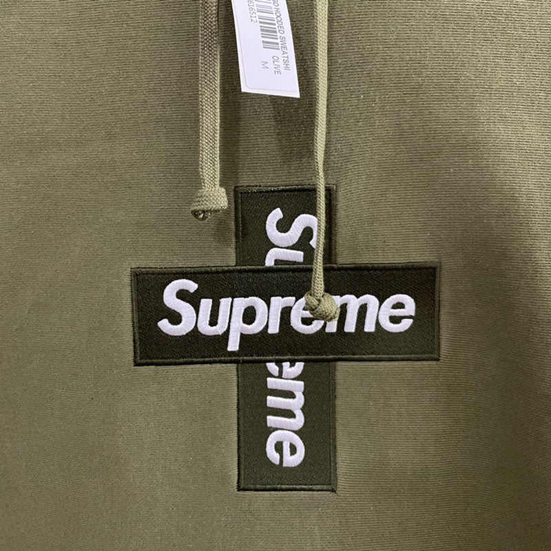 Supreme Cross Box Logo Hooded Sweatshirt