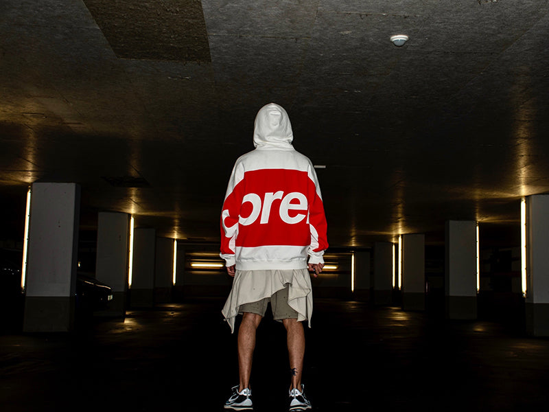 Supreme Big Logo Hooded Sweatshirt White
