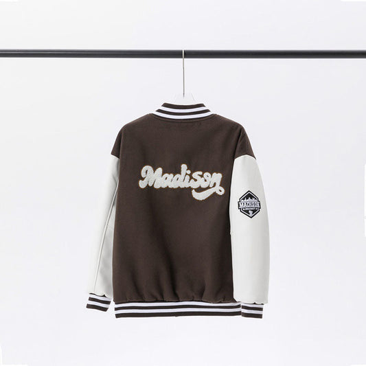 Madison Wisoonsty Varsity Jacket Brown