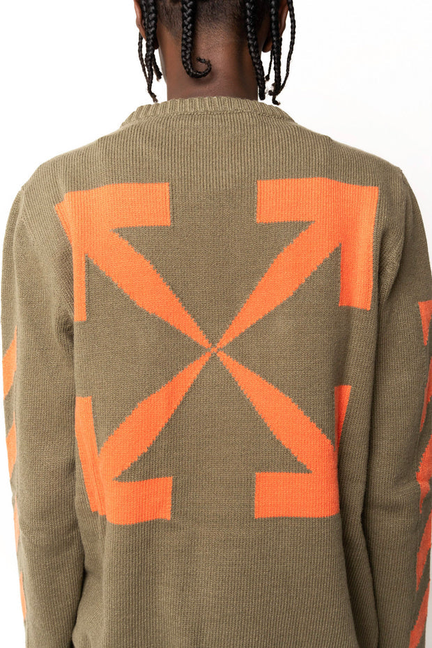 Off-White Diag Arrows Knit Sweater Black Red