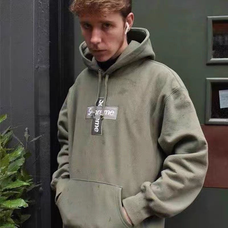 Supreme Cross Box Logo Hooded Sweatshirt