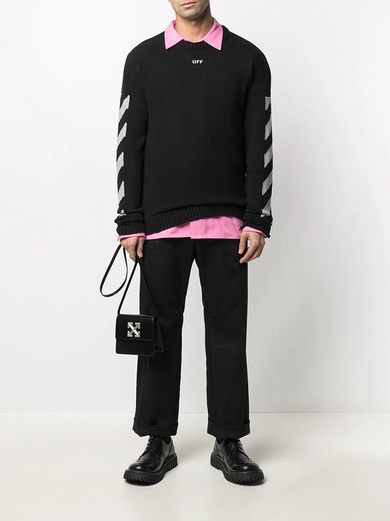 Off-White Diag Arrows Knit Sweater Black