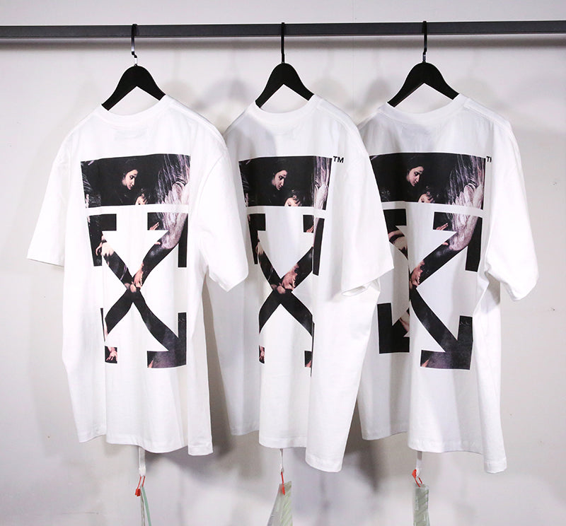 Off-White Oversized Fit Caravaggio Arrows T-shirt White/Multicolor