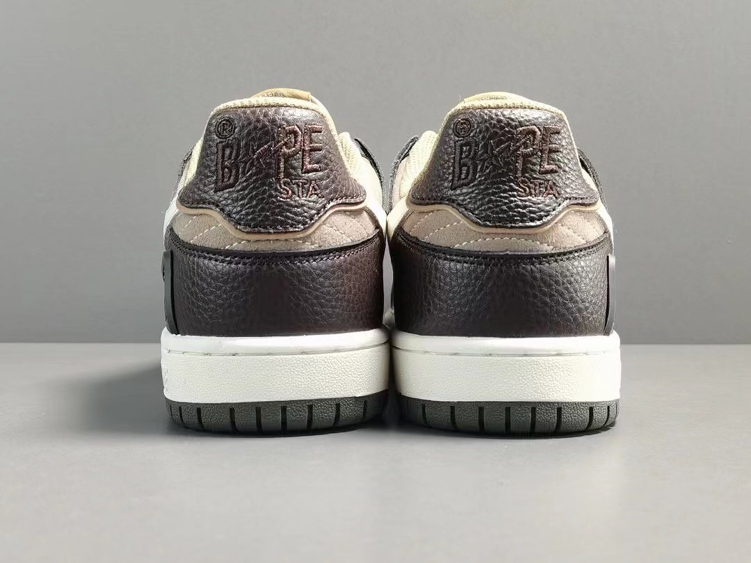 A Bathing Ape Bape SK8 Sta Brown Ivory