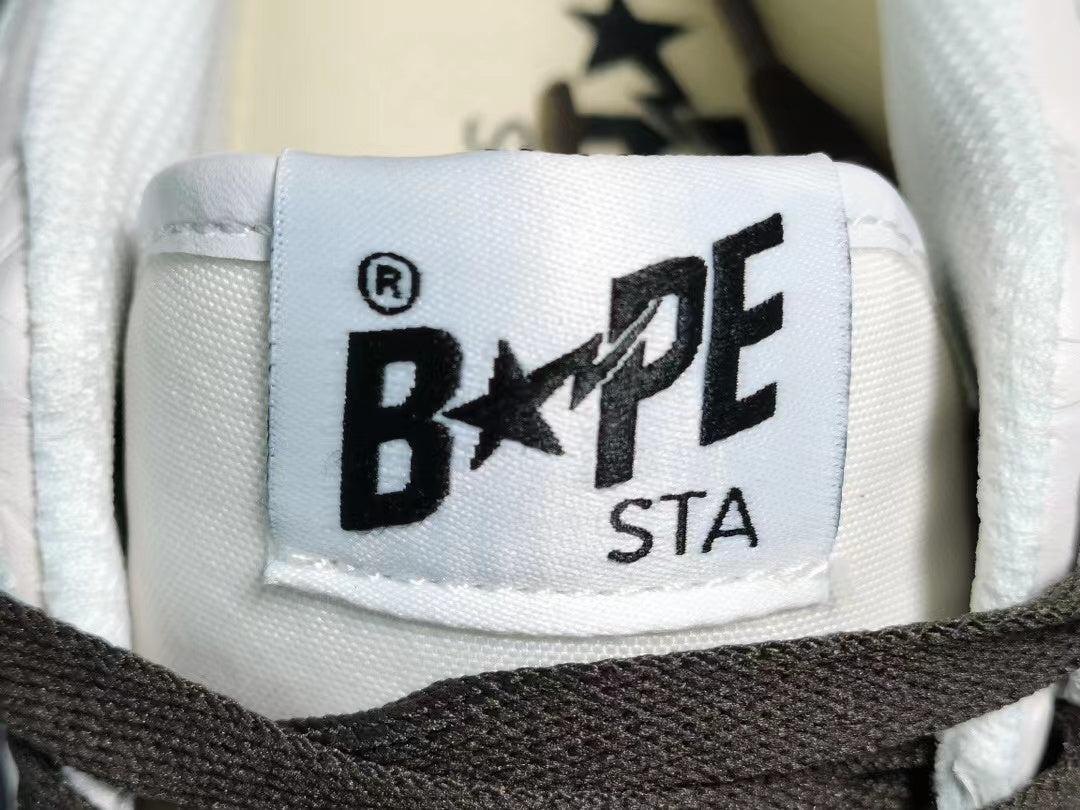 A Bathing Ape Bape SK8 Sta White Silver