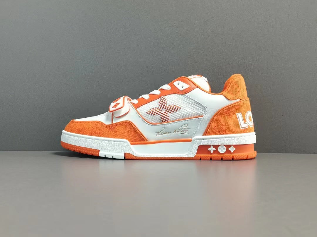 Louis Vuitton Trainer Monogram Denim Orange