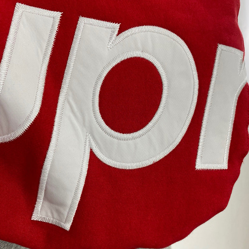 SUP 21FW CONTRAST HOODED SWEATSHIRT Red Grey
