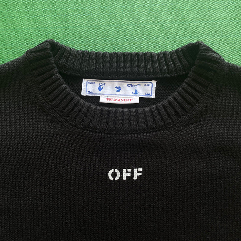 Off-White Diag Arrows Knit Sweater Black Red