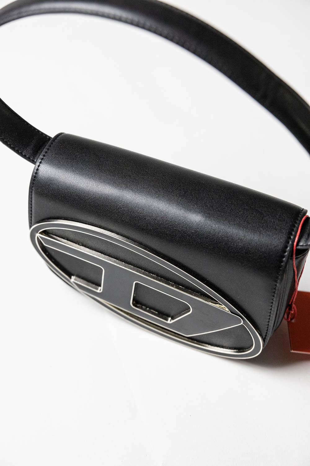 Diesel 1DR Iconic Bag D Logo Plaque Black