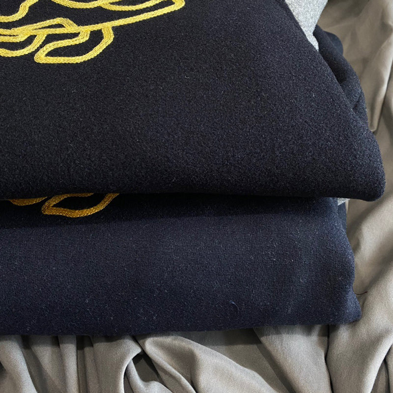 Human Made Duck Navy Blue and Grey Varsity Jacket