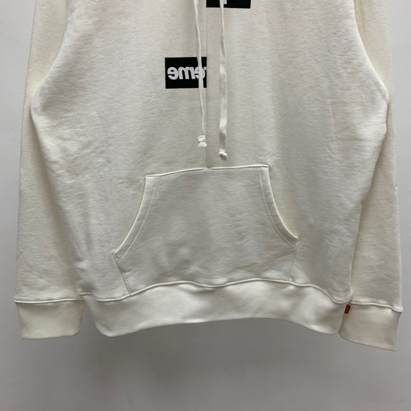 Supreme Comme des Garcons SHIRT Split Box Logo Hooded Sweatshirt White