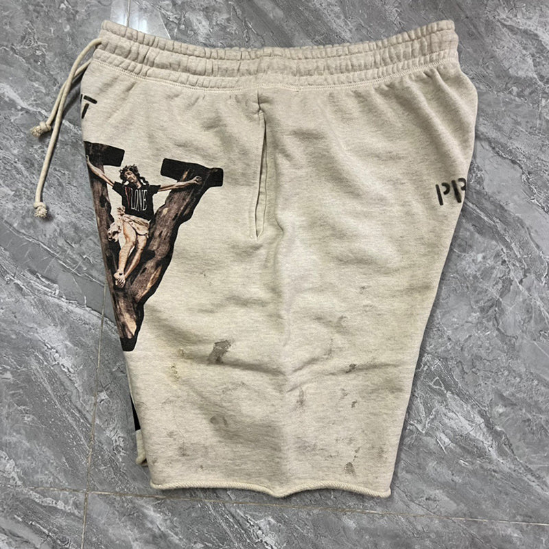 Saint Mxxxxxx x VLONE Sweat Shorts White