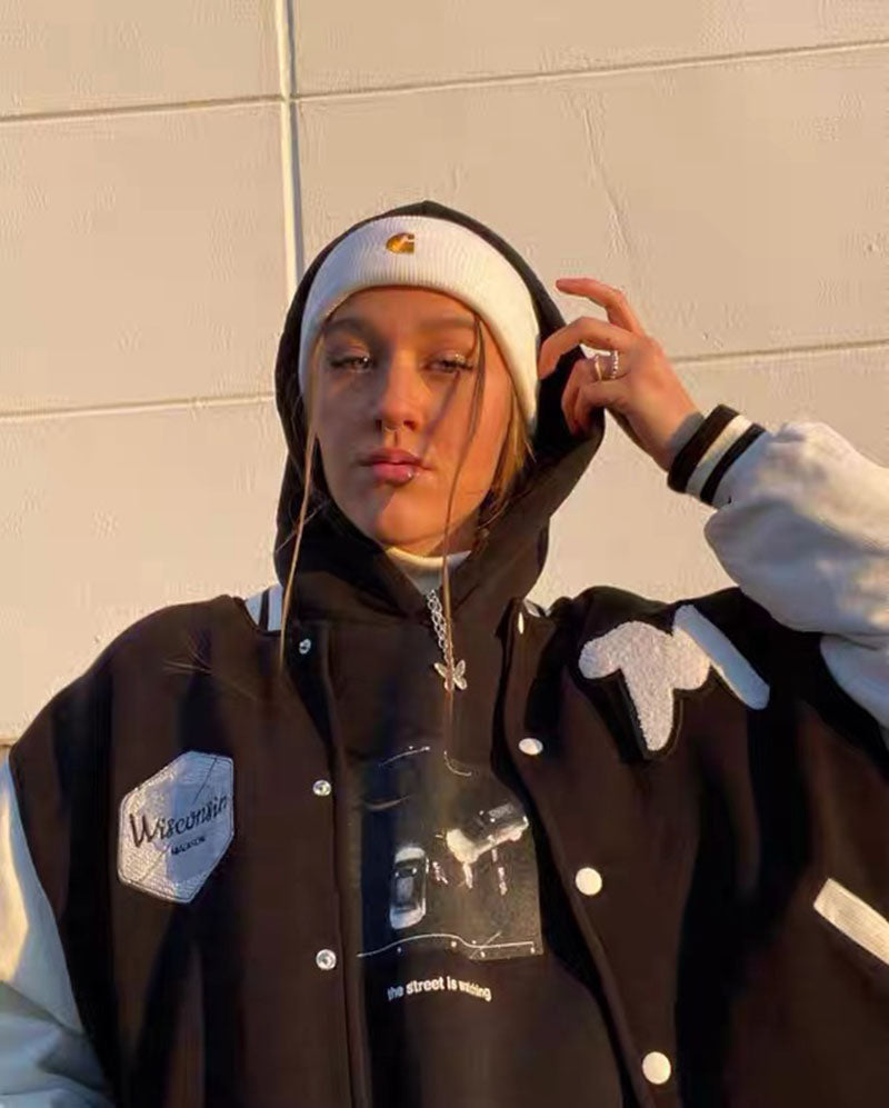 Madison Wisoonsty Varsity Jacket Brown