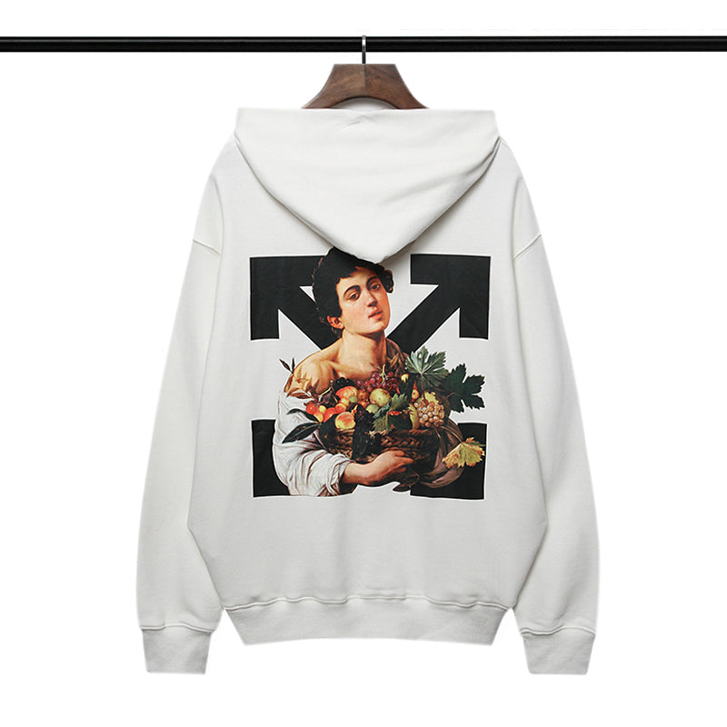 Off-White Caravaggio Boy Hoodie White Black