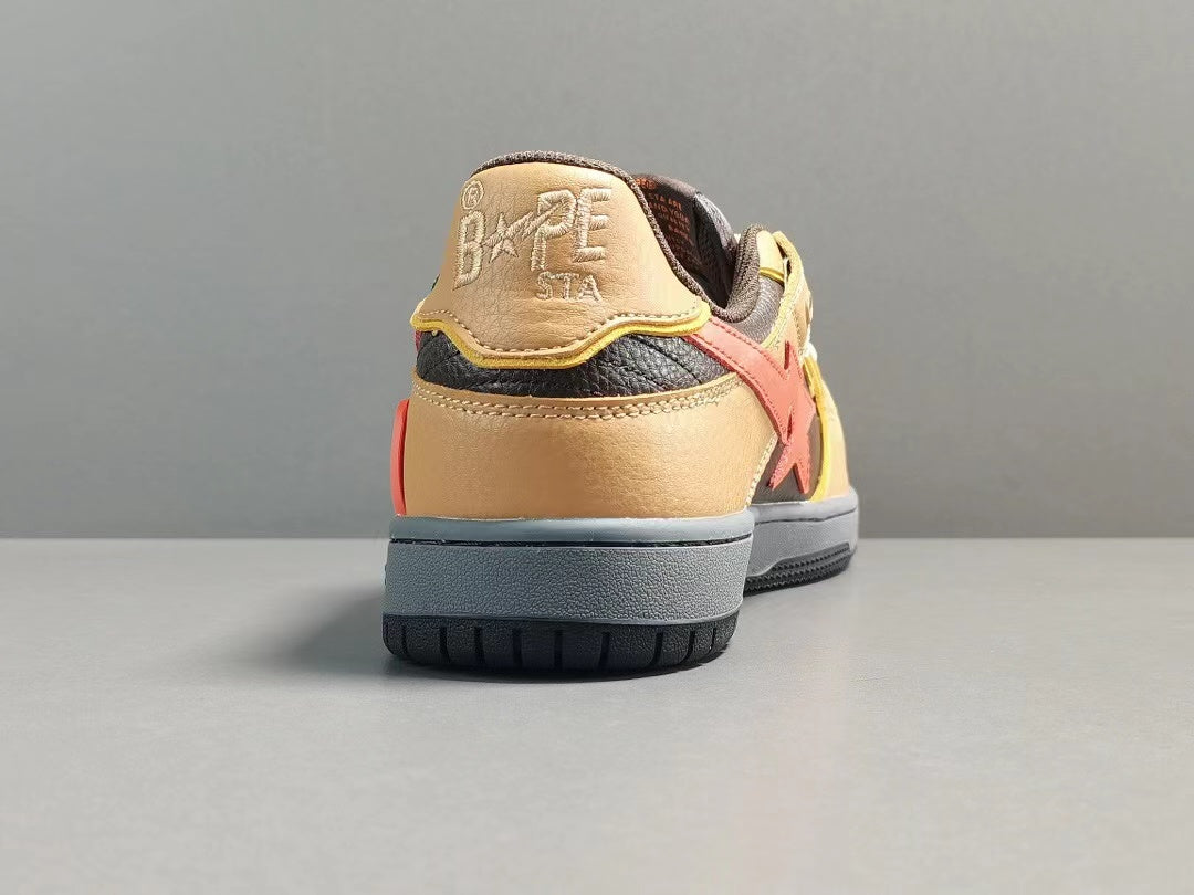 A Bathing Ape Bape SK8 Sta Brown Orange
