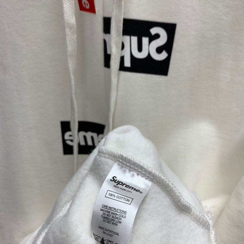 Supreme Comme des Garcons SHIRT Split Box Logo Hooded Sweatshirt White