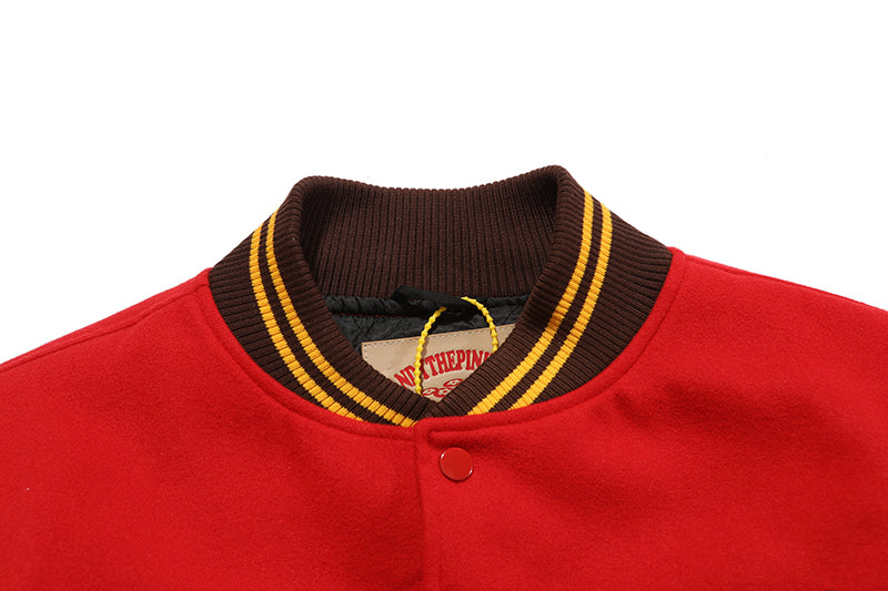 Vandy The Pink 4 Year Anniversary Varsity Jacket "Red Burguer"