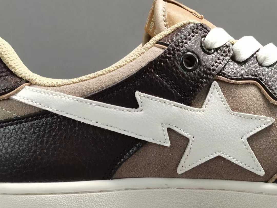 A Bathing Ape Bape SK8 Sta Brown Ivory