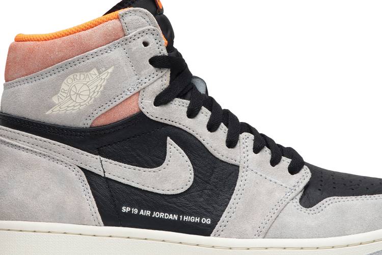 Jordan 1 Retro High Neutral Grey Hyper Crimson