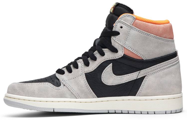 Jordan 1 Retro High Neutral Grey Hyper Crimson