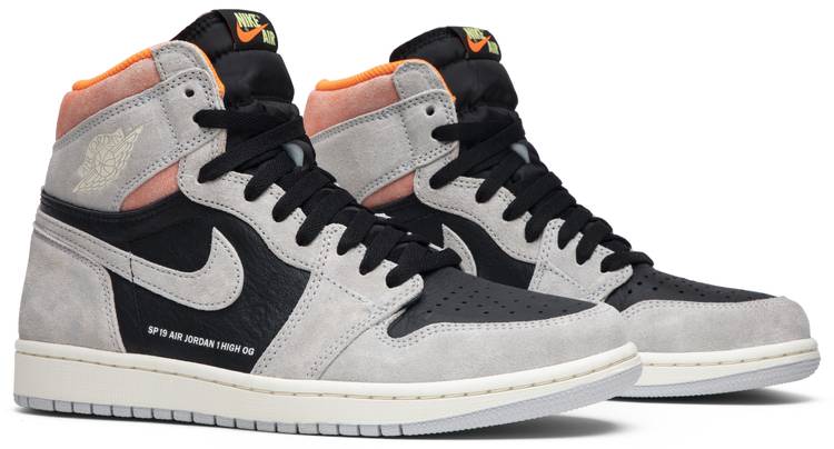 Jordan 1 Retro High Neutral Grey Hyper Crimson