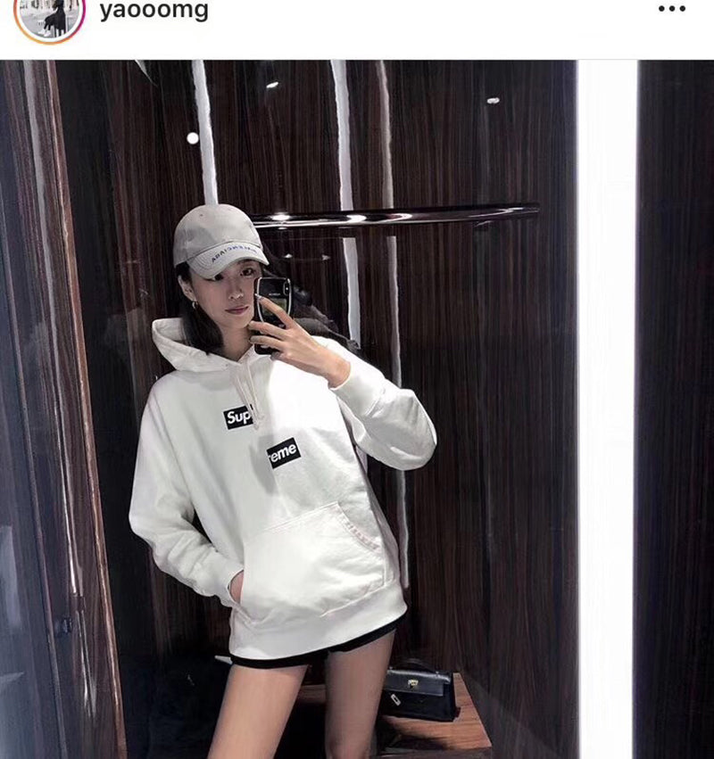 Supreme Comme des Garcons SHIRT Split Box Logo Hooded Sweatshirt White