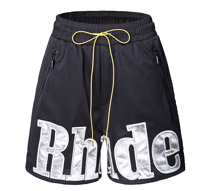 Rhude Rh Logo Shorts Mesh Black